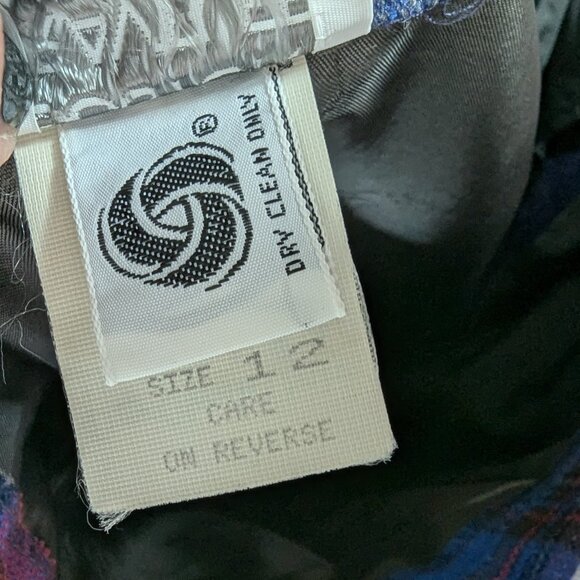 Vintage Boston Traveler Wool Blend Knee Length Plaid Skirt Made in USA - Picture 4 of 6